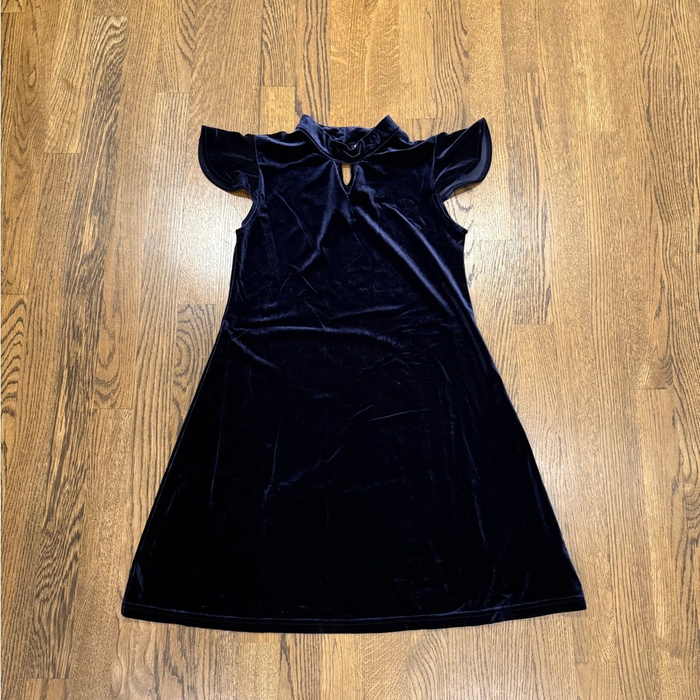 Place Girls Velvet A-Line Dress